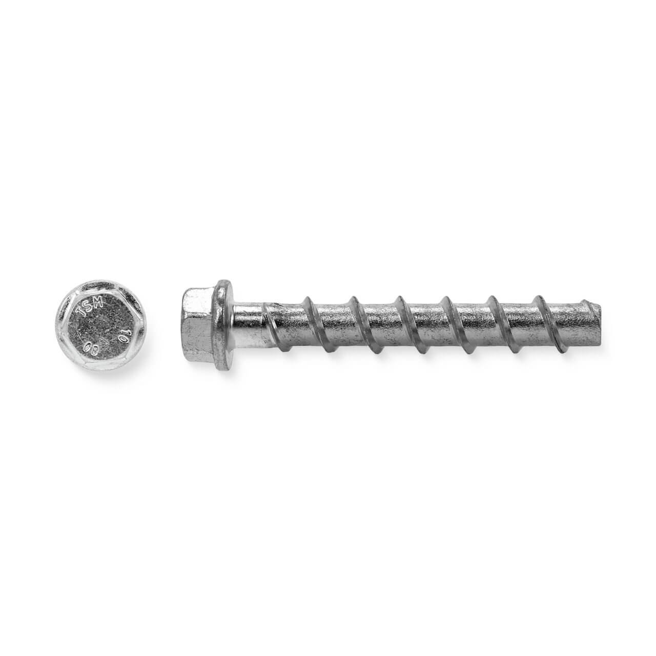 40 Betonschrauben 3/8" X 3" Mit Sechskantflanschkopf - Gelbverzinkt Für Sicheren Halt