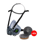 Alfa Halbmasken-Set A2  bestehend aus: 1x 90750000 Halbmaske 8x 90760200 Filter A2