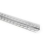 Glattes, einseitig gelochtes, dünnes Aluminium-Abschlussprofil