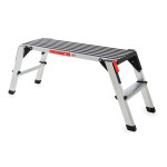 Große, rutschfeste und gummierte Aluminium-Laufbühne ideal geeignet für deckenhohe Arbeiten