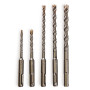 SDS Bohrer-Set bestehend aus 5 unterschiedlichen Hammerbohrern mit den Durchmesser 5 bzw. 6 mm und der Länge 110 mm sowie den Durchmesser 6, 8 bzw. 10 mm und der Länge 160 mm