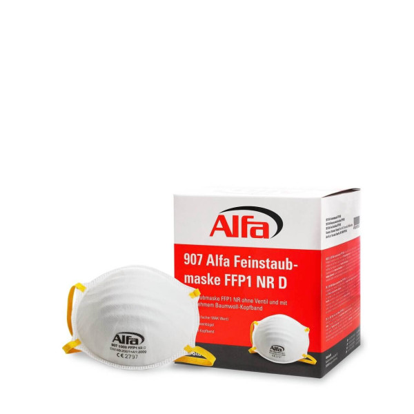 907 Alfa Feinstaubmaske FFP1 NR D (ohne Ventil)